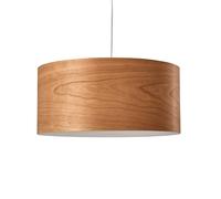 LZF LAMPS LZF Gea LED hanging light, cherry wood colour, Ø 42 cm, wood
