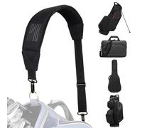 LZFAN Golf Bag Shoulder Strap, Single Padded Adjustable Straps Universal Replacement (Black-USA Flag)