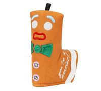 LZFAN Golf Blade Putter Covers Driver Fairway Hybrid Mallet Headcover Protector Embroidered Gingerbread Man Leather