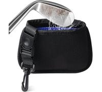 LZFAN Golf Club Cleaner Golf Ball Cleaning Bag & Golf Cub Brush Portable Golf Club Waterproof Scrub Clean Face Technology Liner, Perfectly Dry Neoprene Exterior, Detachable Clip, Golf Bag Accessories