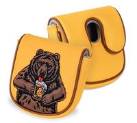 LZFAN Golf Club Head Cover Golf Head Cover Driver Headcover Fairway Wood Headcover Hybrid Club Head Cover Golf Blade Mallet DF3 Putter Cover Beer Bear