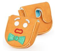 LZFAN Golf Putter Covers DF3 Mallet Putter Headcover Driver Fairway Hybrid Protector Embroidered Gingerbread Man Leather