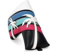 LZFAN Tropical Golf Headcovers, Coconut Tree Golf Head Covers for Woods and Driver, Blade Putter Covers 3D Embroidery