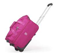 LZG Expandable Soft Rolling Tote Travel Bag Suitcases with Wheels, Waterproof Rolling Duffel Bag Wheeled Business Carry on Luggage, Overnight Weekender Bags for Women Man Holdall