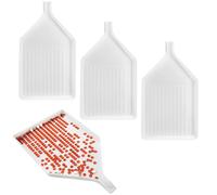 LZGOPE 4Pcs Diamond Art Painting Tray, Reusable Plastic Bead Sorting Tray, Diamond Rhinestone Gemstone Nail Art Tray, Diamond Cross Stitch Painting Dots Accessory Tool Storage Container Tray
