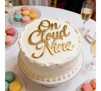 LZGXZF 1 PCS Acrylic On Cloud Nine Cake Topper,Happy Birthday Cake Toppers, Cheers to 9 Years,9th Birthday Anniversary Party Cake Decor Supplies