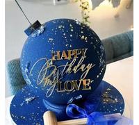 LZGXZF 1 PCS Gold Happy Birthday My Love Cake Topper Oh Baby Cake Topper Acrylic Birthday Party Decor for Wife Husband Children or Parent Celebration Party for Children or Adults Party Decor