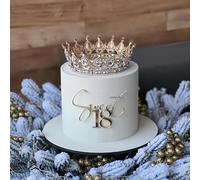 LZGXZF Acrylic Sweet 18th Cake Topper Happy Birthday Cake Toppers Rose Gold Eighteen Birthday Party Decorations Boys and Girls 18st Adultish Cake Topper Party Decorations Supplies