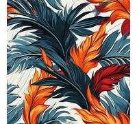 LZH-LP Self Adhesive Wallpaper, 44x600CM Abstract Colorful Jungle Peel and Stick Contact Paper, Exotic Tropical Leaf Pattern Removable Wallpaper Decorative Film for Wall Decal