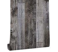 LZH-LP Wood Grain Self-Adhesive Wallpaper, 45x300CM Splicing Wood Peel Stick Vinyl Removable Wallpaper Film Roll for Wall Cabinet Décor