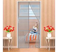 LZHBD Magnetic Fly Screen Door 125 x 200 cm Mosquito Net Door Mesh Curtains Anti Cat Scratch Hands Free Anti Insects Keep Fresh Air (640 size) - Gray