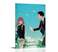 LZHCSCDY A Silent Voice Classic Hot Anime Series Canvas Poster Wall Art Decorative Painting Bedroom Painting Posters24x36inch(60x90cm) Frame-style