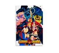 LZHCSCDY Gurren Lagann Classic Hot Anime Series Canvas Poster Wall Art Decorative Painting Bedroom Painting Posters12x18inch(30x45cm) Unframe-style