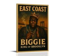 LZHCSCDY The Notorious B.I.G Music Album Covers of Popular Singers Series Canvas Poster Wall Art Decorative Painting Bedroom Painting Posters24x36inch(60x90cm) Frame-style