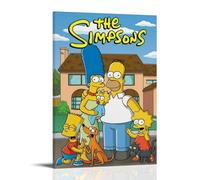 LZHCSCDY The Simpsons Classic Hot Anime Series Canvas Poster Wall Art Decorative Painting Bedroom Painting Posters08x12inch(20x30cm) Frame-style