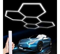 LZHOME Hexagon LED Garage Light: 25 Pack Updated Bigger Size, 26400LM Super Bright Car Detailing Ceiling LED Shop Light for Warehouse Workshop Gym Basement Car Care Wash Room
