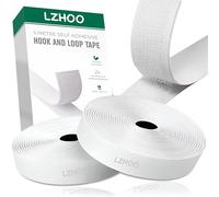 LZHOO™ Double Sided Hook and Loop Tape | 16.4FT X 2CM | Strong Double Sided Adhesive Tape Heavy Duty, for Home and Office Use, Versatile Mounting Solution (White)