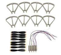 LZHUKOZ For V30 Mini Drone 4DRC 4D-V30 Foldable for Quadcopter Propeller Props Parts Blade Protective Blades Guard Easy to install(8gray guard kit)