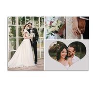 LZIMU Collage Canvas Prints with Your Photos Personalised Multi Pictures for Wall Custom Family Wedding Baby Pet Dog Photo to Canvas Customised Gifts Home Wall Decor (Collage Photo-4, No frame)