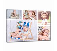 LZIMU Collage Canvas Prints with Your Photos Personalized Multi Pictures for Wall Customized Collage Photo Gifts For Home Decor Framed (Collage Photo-5, 24"x36")