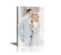 LZIMU Custom Canvas Prints with Your Photo 5"×7" Personalized Wall Art for Family Wedding Baby Pet Photos for Home Decor Framed Ready to Hang (5"x7"(13x18cm) Frame)
