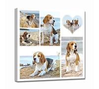 LZIMU Custom Canvas Wall Art Multi Photo Collage Personalized Prints with Your Picture Customized Collage Picture Canvas for Living Room Decor (12 Photos, 10"x10")