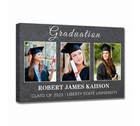 LZIMU Custom Canvas Wall Art Multi Photo Collage Personalized Prints with Your Picture Customized Collage Picture Canvas for Living Room Decor (4, 12"x18")