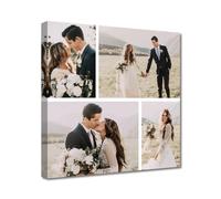 LZIMU Custom Photo Collage Personalized Pictures for Wall Customized Canvas Wall Art Print with Your Photos for Family Wedding Friends and Lovers (collage-8, 16.00" x 16.00")