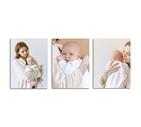 LZIMU Custom Pictures Wall Art Personalised Photo to Canvas 3 Panels Customised Poster Upload Your Image Prints Home Decor Gifts for Family and Friends (No frame, 12"x16"x3)