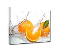 LZIMU Fruit Canvas Wall Art Kitchen Decor Fresh Orange in Water Painting Posters Fruit Picture Art Prints for Modern Kitchen Dining Room Decor (B, 16.00"x24.00")