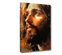 LZIMU Jesus Christ Canvas Wall Art God Portrait Picture Prints Abstract Christian Artwork for Bedroom Living Room Decor Spiritual Gifts Ready to Hang (Jesus-2, 11"x14")
