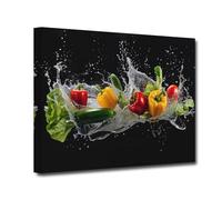 LZIMU Kitchen Pictures Wall Decor Fresh Vegetable in Water Painting Posters Vegetable Picture Art Prints for Modern Kitchen Dining Room Decor (C, 12.00"x18.00")