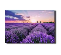 LZIMU Lavender Field Canvas Wall Art Purple Lavender Flower Picture Prints Nature Landscape Paintings Modern Home Decor Framed(Picture-4, (12.00" x 18.00"))