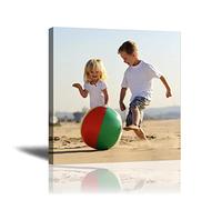 LZIMU Personalized Canvas Pictures for Wall Custom Art Prints with Your Photos 8 x 8inch Square Poster Customized Wall Art for Wedding Baby Family Pet Image (8"x8"(20x20cm) Frame)