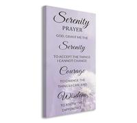 LZIMU Serenity Prayer Wall Art God Grant Me The Serenity Picture Paintings Religious Bible Verse Prints Christian Inspirational Scripture Poster for Church Decor (Purple, 40L x 20W cm)
