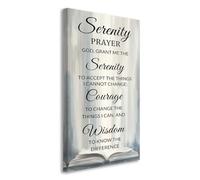 LZIMU Serenity Prayer Wall Art God Grant Me the Serenity Prints Christian Paintings Religious Bible Verse Picture Inspirational Scripture Poster for Church Decor (Beige, 40L x 20W cm)