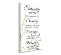 LZIMU Serenity Prayer Wall Art Religious Bible Verse Picture Christian Inspirational Scripture Prints Poster God Grant Me the Serenity Paintings for Church Decor (White, 50L x 25W cm)