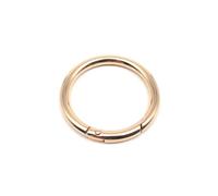 LziXan 1pcs Metal Spring Gate Open O Ring - Durable Zinc Alloy Clip Buckles for Keyrings, Luggage, and DIY Projects(Light Gold,15mm)