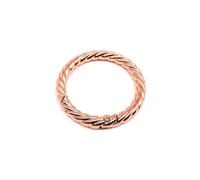 LziXan 1pcs Twist Spring O Ring - Openable Zinc Alloy Handbag Strap Buckle Keyring Clasp Clip Carabiner for Clothing Charms(Rose Golden,20mm)