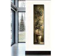 LZJAGXX Elongated Wall Art Olive Trees Vertical Canvas Prints, Tall And Slender Rustic Botanical Picture for Kitchens home Decor(30x90cm/Frameless)