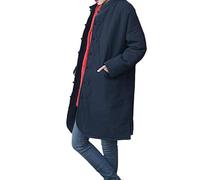 LZJN Women's Cotton Padded Coats Mid-Length Quilted Chinese Style Winter Jackets (2306 Black, One Size)
