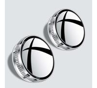 LZJPL Car Blind Spot Mirror for VW T Roc 2017 2018 2019 2020 2021 2022 2022 2024 2025, Round HD Rear View Convex Mirrors Vacuum Suction Cup Enhanced Safety Exterior Accessories,Silver