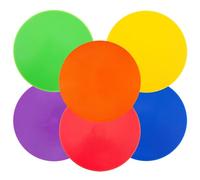 LZKIB Spot Markers 9 Inch 6 Pack Non-Slip Rubber Floor Markers Flat Field Cone Poly Dots for Football Basketball Sports Speed Agility Training and Exercise