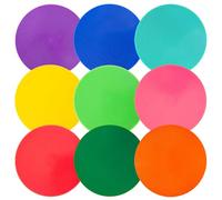 LZKIB Spot Markers 9 Inch Non-Slip Rubber Floor Markers Flat Field Cone Poly Dots for Soccer Basketball Sports Speed Agility Training and Exercise