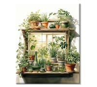 LZLHDE Paint by Numbers Adult, Paint by Numbers Adult, DIY Hand Painted Oil Painting with 3 Brushes and Acrylic Paint, Wrinkle-Free Canvas Kit - 40 x 50 cm