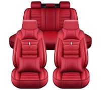 LZLMCCLM Car Seat Covers Full Set for Kia Picanto 2020 2021 2022 2023 2024, 5 Seats Leather Seat Cushion Protector Covers Waterproof Breathable Interior Accessories,Red/A