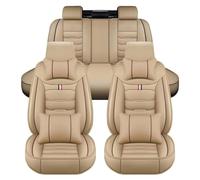 LZLMCCLM Car Seat Covers Full Set for Opel Monterey/Mokka/Mokka X/Meriva A/Meriva B/Karl/Karl Rocks, 5 Seats Leather Seat Cushion Protector Covers Waterproof Breathable Interior Accessories,Beige/A