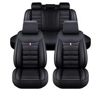 LZLMCCLM Leather Car Seat Covers for BMW 3 Series E90, 5-Seat Waterproof Protector, Black/A