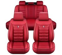 LZLMCCLM Leather Full Set Car Seat Covers for Audi A4 B8 8K Allroad A4 B9 Avant A4 B9 allroad A5 B8 8T, 5 Seats Waterproof Breathable Seat Cushion Protector Covers Interior Accessories,Red/A