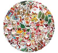 LZLPACKING 100pcs Santa Claus Graffiti Stickers Decorate Guitar Notebook Suitcase DIY Waterproof Holiday Stickers